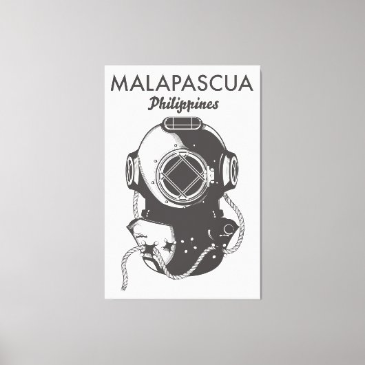 Malapascua Filipijnen Duiken reisposter Canvas Afdruk (Voorkant)