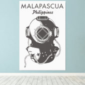 Malapascua Filipijnen Duiken reisposter Canvas Afdruk (Insitu (Houten vloer))