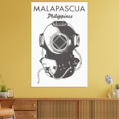 Malapascua Filipijnen Duiken reisposter Canvas Afdruk (Insitu (Woonkamer))