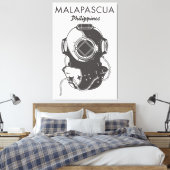Malapascua Filipijnen Duiken reisposter Canvas Afdruk (Insitu (Slaapkamer))