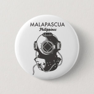 Malapascua Filipijnen Duiken reisposter Ronde Button 5,7 Cm