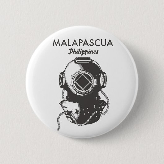 Malapascua Filipijnen Duiken reisposter Ronde Button 5,7 Cm (Voorkant)
