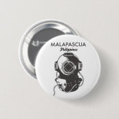 Malapascua Filipijnen Duiken reisposter Ronde Button 5,7 Cm (Voorkant /achterkant)