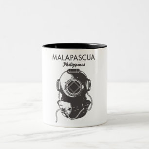 Malapascua Filipijnen Duiken reisposter Tweekleurige Koffiemok
