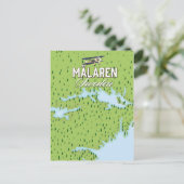 Mälaren Zweden Briefkaart (Staand voorkant)