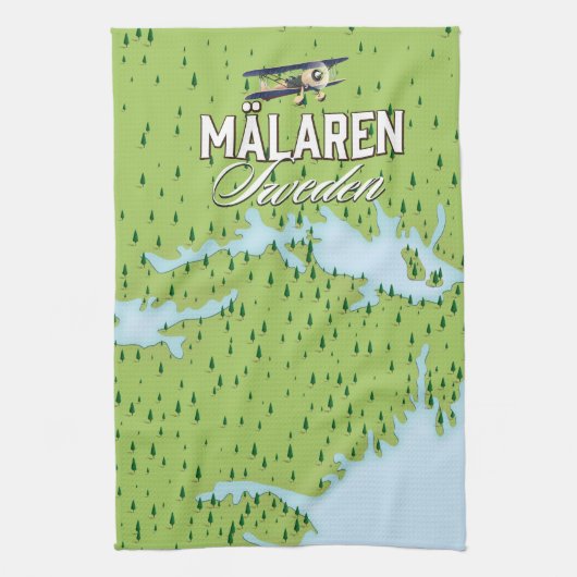 Mälaren Zweden Theedoek (Verticaal)