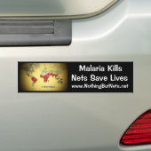 Malaria doodt, nesten sparen levens bumpersticker (Op auto)