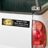 Malaria Doodt, Netten Redden Levens Bumpersticker (Op Truck)