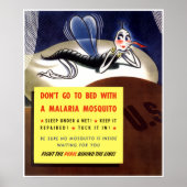Malaria Mosquito - Border Poster (Voorkant)