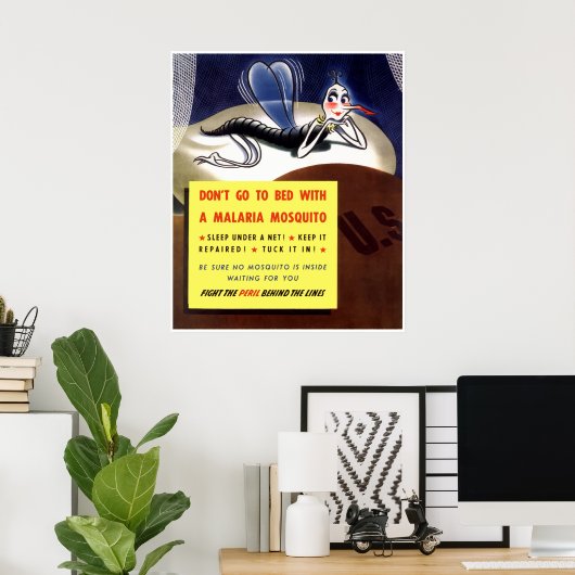 Malaria Mosquito - Border Poster (Thuiskantoor)