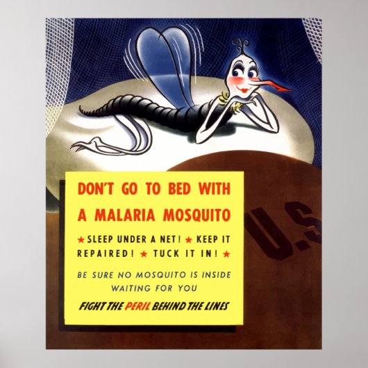 Malaria Mosquito Poster (Voorkant)
