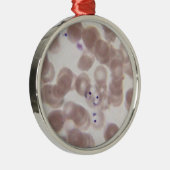 Malaria (Plasmodium) bloeduitstrijkjes Metalen Ornament (Rechts)