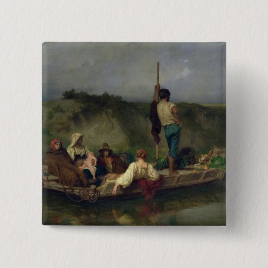 Malaria Vierkante Button 5,1 Cm (Voorkant)