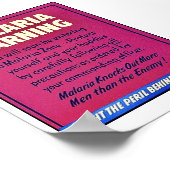 Malaria Waarschuwing Poster (Hoek)