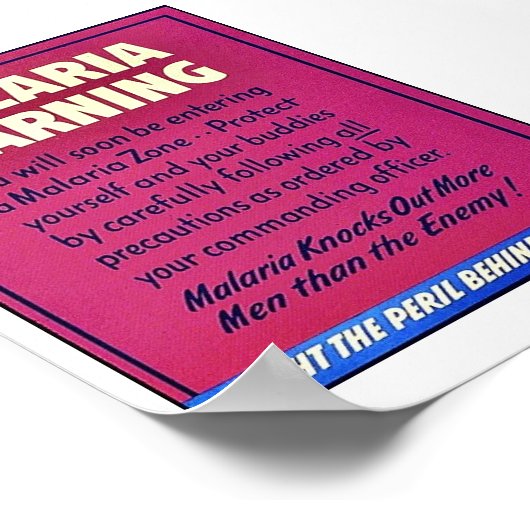 Malaria Waarschuwing Poster (Hoek)