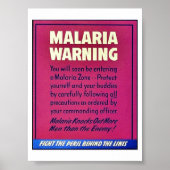 Malaria Waarschuwing Poster (Voorkant)