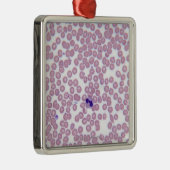 Malariële bloedcellen metalen ornament (Rechts)