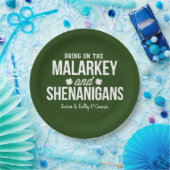 Malarkey & Shenanigans Aangepaste papieren Borden Bordje (Feest)