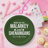 Malarkey & Shenanigans Aangepaste papieren Borden Bordje (Feest)