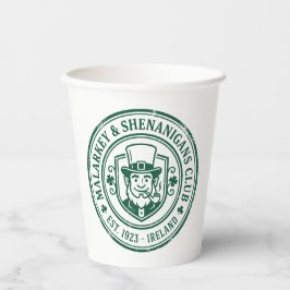 Malarkey & Shenanigans Bierclub St. Patrick's Day Papieren Bekers