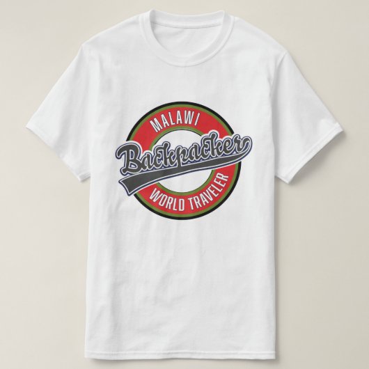 Malawi backpacker world traveller t-shirt (Design voorkant)
