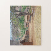 Malawi dorpshutten. legpuzzel (Verticaal)