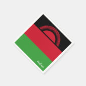 Malawi en Malawi Vlag partij mode / sportfans Servet (Hoek)