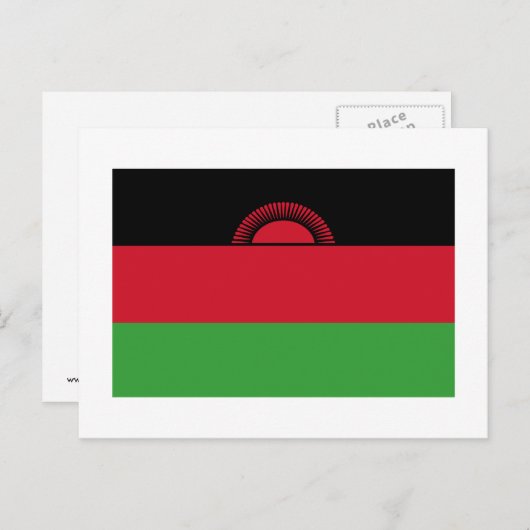 Malawi Flag Briefkaart (Voorkant / Achterkant)