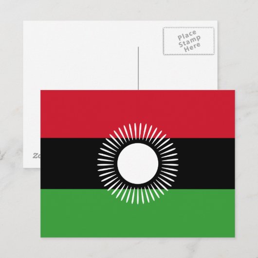 Malawi Flag Briefkaart (Voorkant / Achterkant)