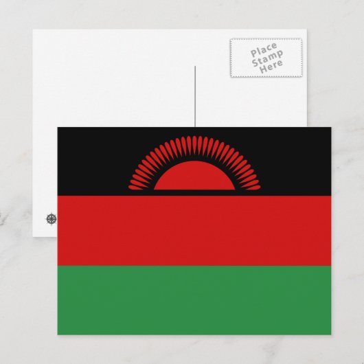 Malawi Flag Briefkaart (Voorkant / Achterkant)