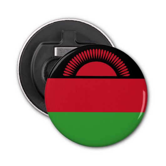 Malawi Flag Button Flesopener (Voorkant)