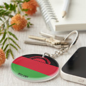 Malawi Flag Charming Patriotic Sleutelhanger (Voorkant Rechts)