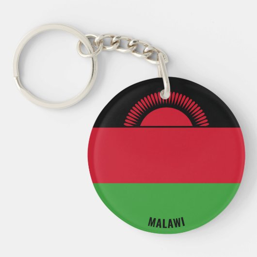Malawi Flag Charming Patriotic Sleutelhanger (Voorkant)
