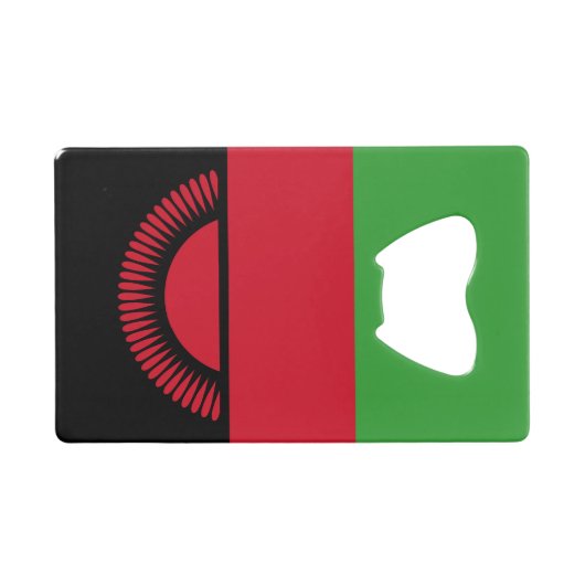 Malawi Flag Creditkaart Flessenopener (Voorkant (Horizontaal))