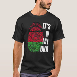 Malawi Flag Dna Fingerprint Black History Maand 1 T-shirt