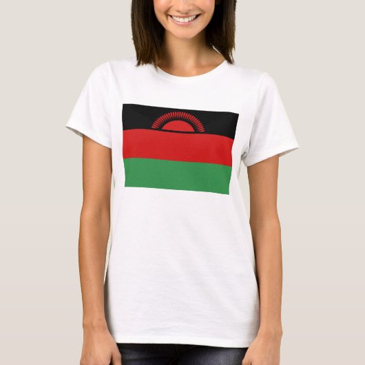 Malawi Flag en Map T-Shirt (Voorkant)