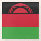 Malawi Flag Glazen Onderzetter (Voorkant)
