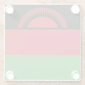 Malawi Flag Glazen Onderzetter (Achterkant)