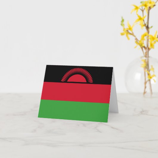 Malawi Flag Kaart (Gele Bloem)