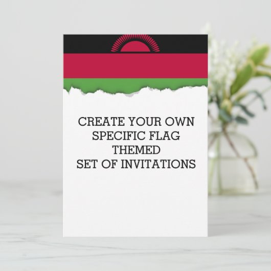 Malawi Flag Kaart (Staand voorkant)