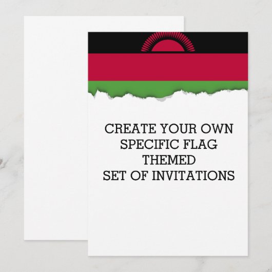 Malawi Flag Kaart (Voorkant / Achterkant)