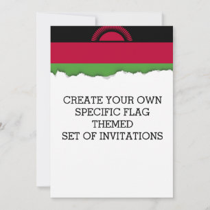 Malawi Flag Kaart
