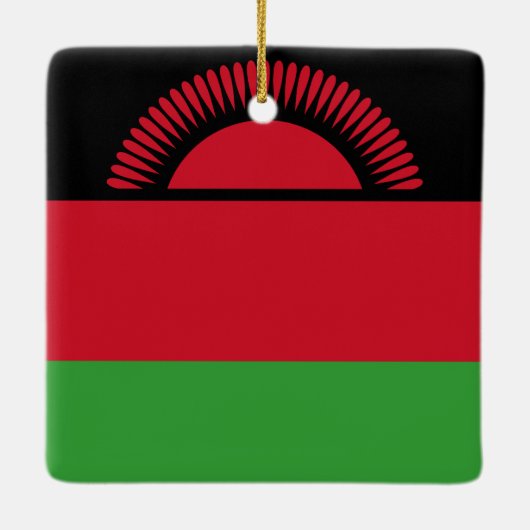 Malawi Flag Keramisch Ornament (Achterkant)