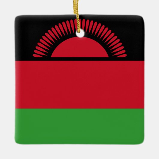 Malawi Flag Keramisch Ornament (Voorkant)