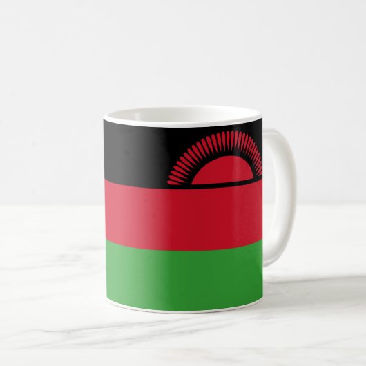 Malawi Flag Keramische Mok (Voorkant rechts)