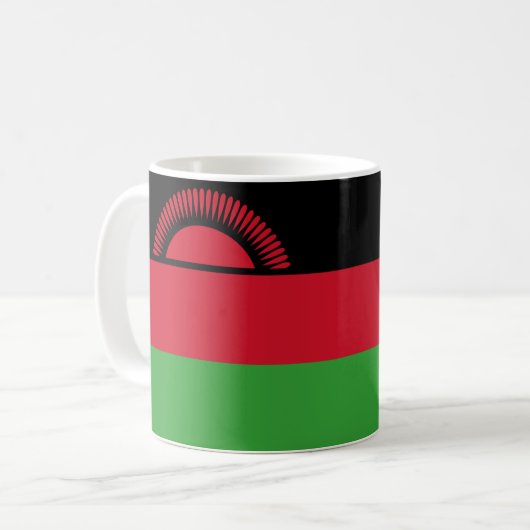 Malawi Flag Keramische Mok (Voorkant links)