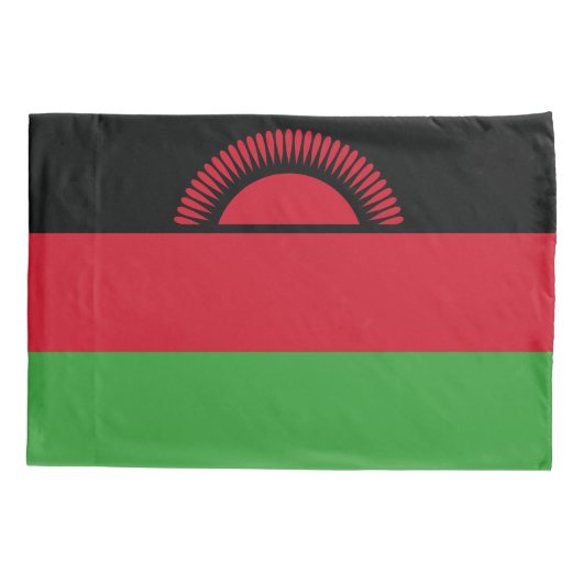 Malawi Flag Kussensloop (Achterkant)