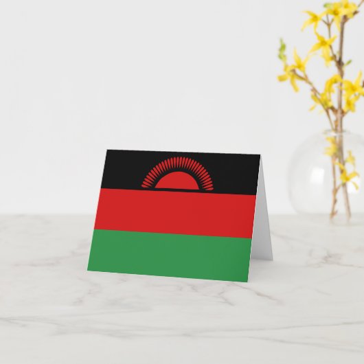 Malawi Flag Notecard Kaart (Gele Bloem)
