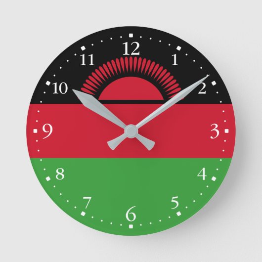 Malawi Flag Ronde Klok (Voorkant)