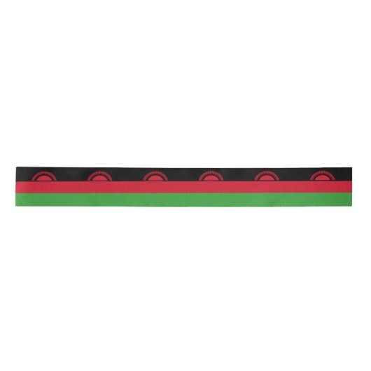 Malawi Flag Satijnen Lint (Voorkant)